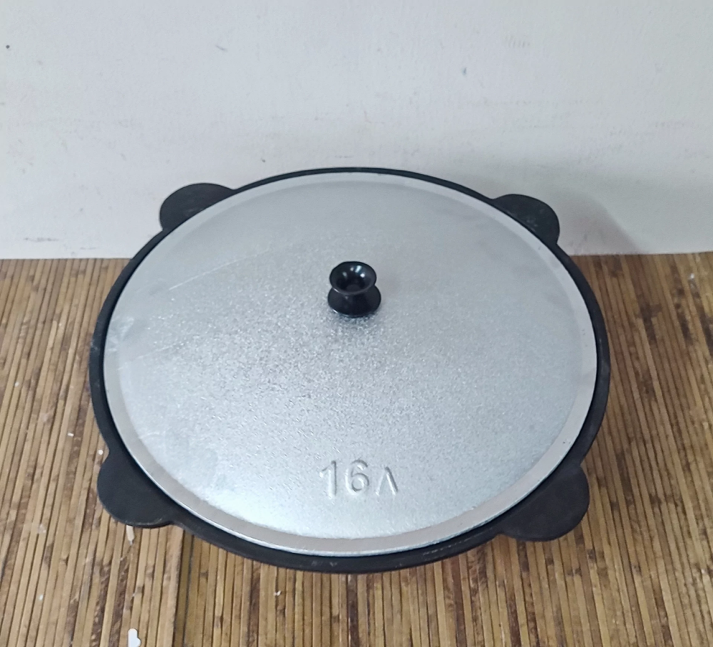 Казан чугунный узбекский 16л с плоским дном и алюминиевой крышкой Винница - изображение 2