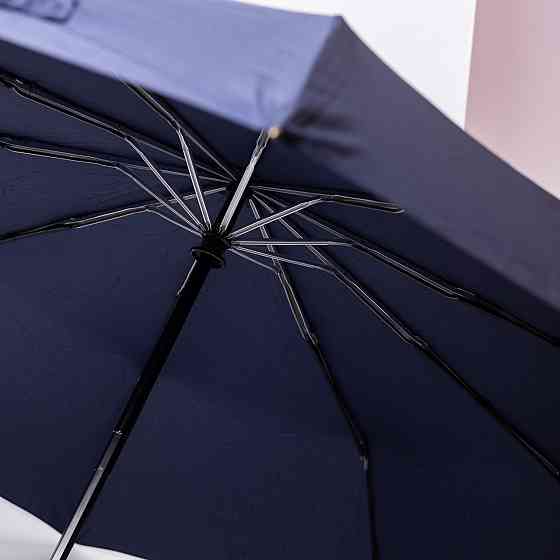 Yiwu Парасолька автоматична з дерев'яною ручкою класична з поліестеру діаметр 116 см Синя HP-23 Коломыя