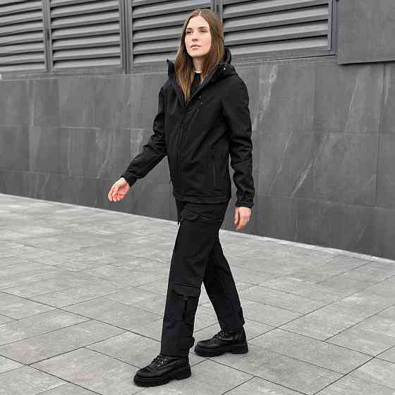 Тактическая черная демисезонная куртка для женщин Pobedov Matrix Женская Киев