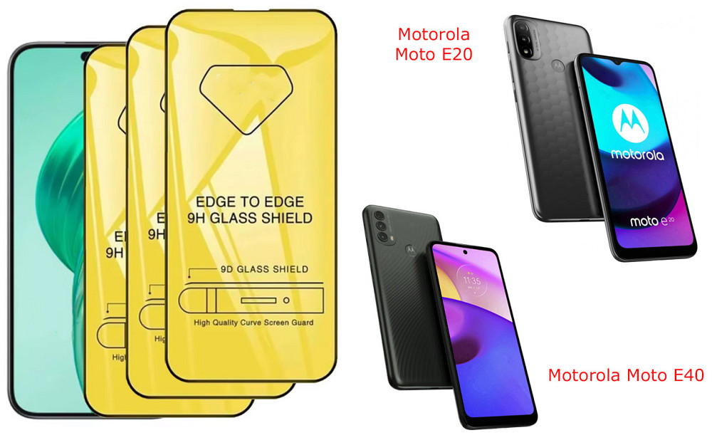 Захисне скло DefenzoGlass для Motorola Moto E20, Moto E40 – подвійна міцність Київ - фото 1