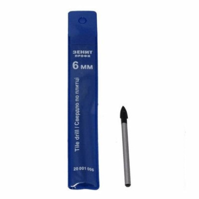 Сверло Зеніт "ПРОФІ" по плитке 6 мм х 68 мм (20001006) Винница - изображение 2