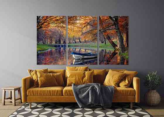 Модульная картина в гостиную / спальню  Гірський   ліс    ART-289_3A Киев