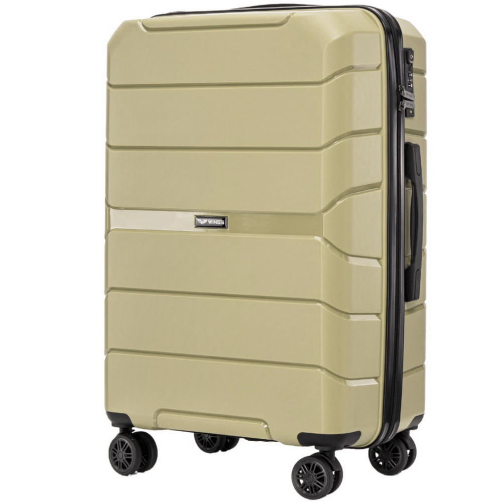 Чемодан полипропиленовый WINGS PP06 средний 69 см шампань Киев - изображение 1