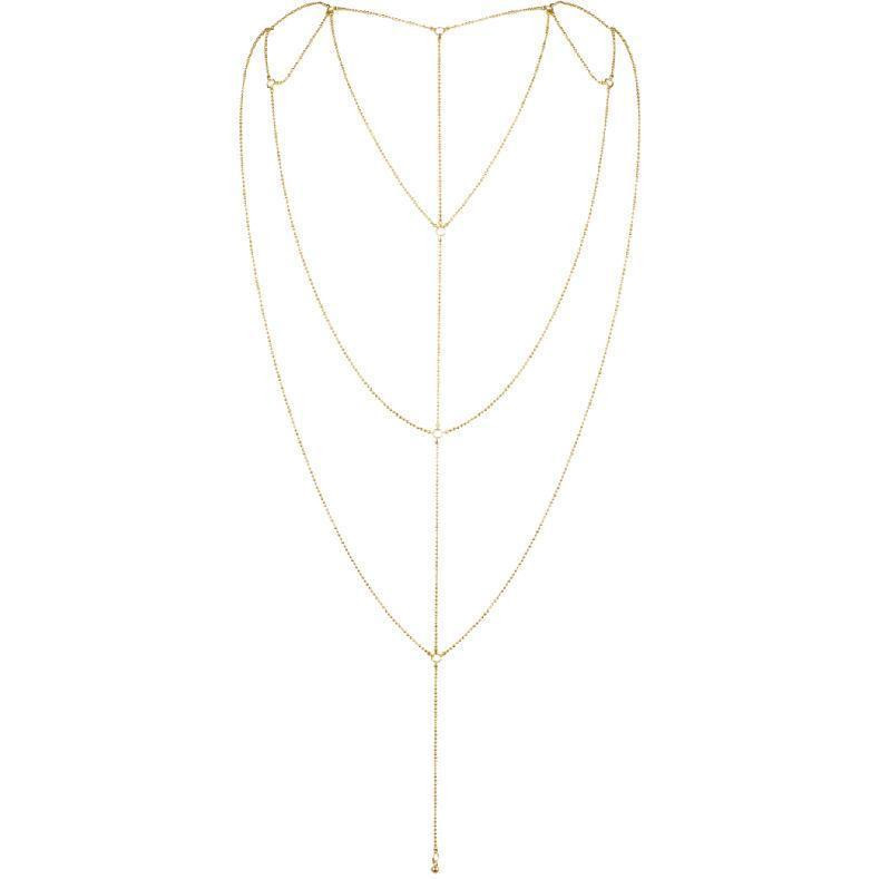 Цепочка для спины Bijoux Indiscrets Magnifique Back and Cleavage Chain - Gold, украшение для тела Sex Aura Киев - изображение 4