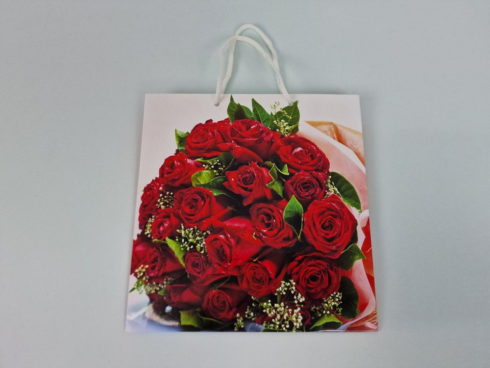 Пакет паперовий подарунковий квадратний 23*24*10 (артKV-222) (12 шт) Харків - фото 3