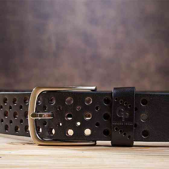 Ремень Grande Pelle 11133 джинсовый Коричневый Киев