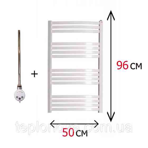 Электрический Полотенцесушитель Белый Плоский 960х500 Terma Dorota Черновцы