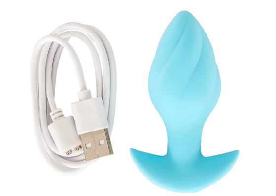 Анальна пробка з вібрацією Vibrating Mini Butt Plug Blue Sex Aura Київ