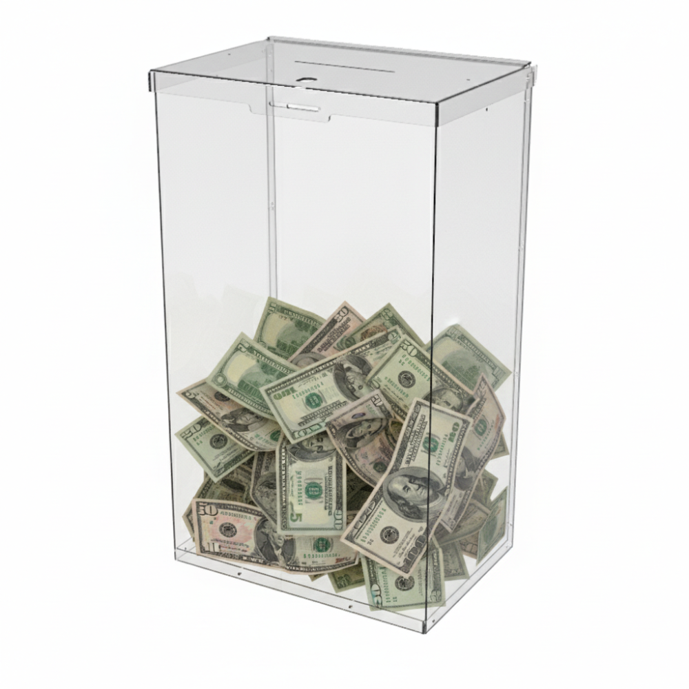 Ящик EKOSTAR с замком для пожертвований и сбора денег 290x200x500. Объем 29 литров Киев - изображение 1