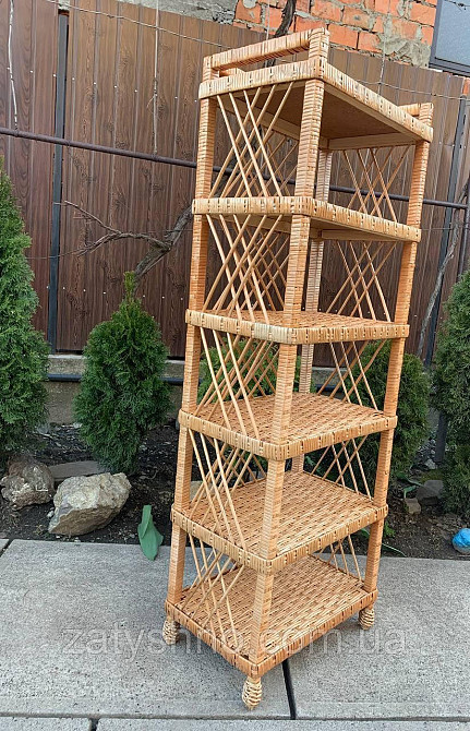 Полка плетеная  высокая из лозы Киев - изображение 4