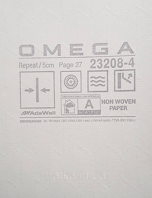 Обои виниловые на флизелине AdaWall Omega1.06х10 геометрия 3д фигуры ромбы полосы серые серебристые  23208-4 Киев - изображение 3