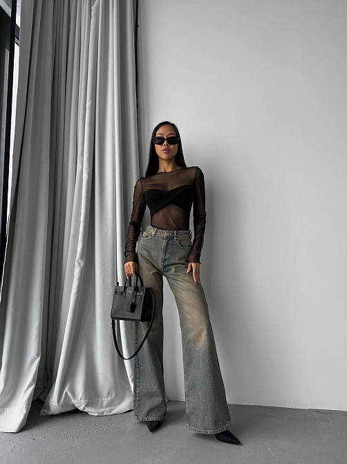 Жіночий привабливий топ сітка з імітацією ліфа стрейч сітка + віскоза Одеса - фото 4