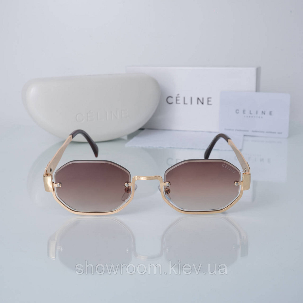 Сонцезахисні брендові окуляри Celine 0477 gold Київ - фото 4