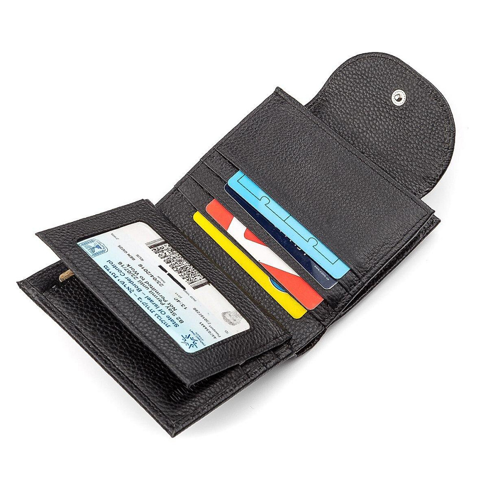 Кошелек женский ST Leather 18411 (ST410) компактный Черный Киев - изображение 2