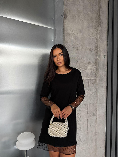 Женское вечернее романтичное платье с пайетками и жемчужинами 50/52 Одесса - изображение 3