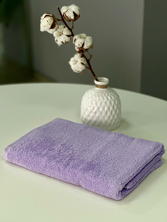 Полотенце махровое Ideal Textile 50х90 см однотонное 400 г/м2 (56860342) Ліловий Черновцы - изображение 3
