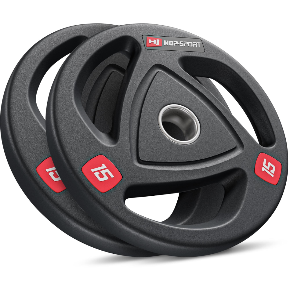 Набір дисків олімпійських Hop-Sport 2 х 15кг Киев - изображение 1