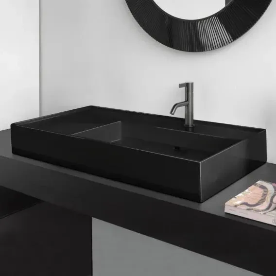 Раковина  Laufen Kartell By 90X46Cm Czarny Połysk (H8183390201581) Киев - изображение 1