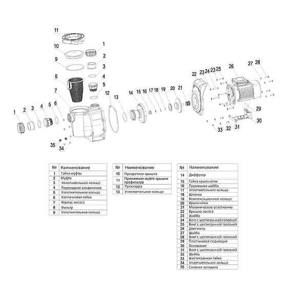 Насос для бассейна Aquaviva LX PRO SWPA400T (33 м3/ч 4 HP. 380 В) Киев