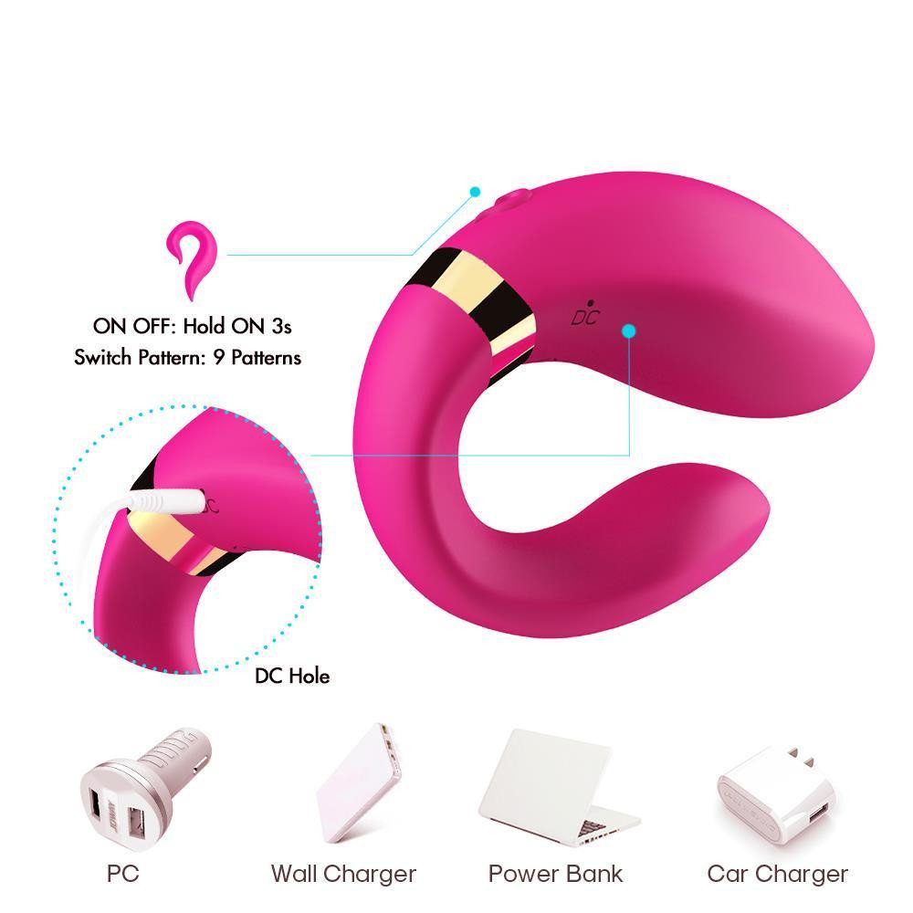 Вібратор для двох Crescent light pink Sex Aura Київ - фото 7