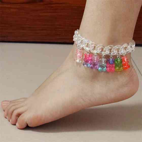 Браслет з желейними ведмедиками на ногу 20 см різнобарвний Київ