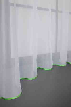 Гардина арка на кухню VR-Textil № 00к белый с салатовым 280х170 см (59-899) Киев