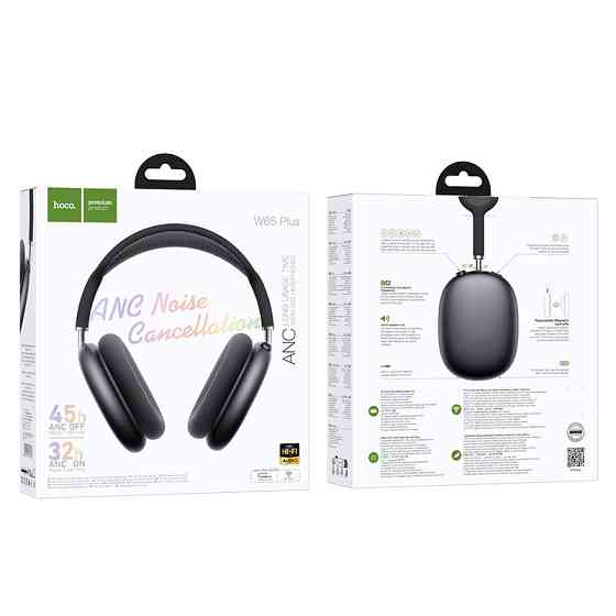 Бездротові накладні навушники HOCO W65 Plus Happy ANC BT headphones Deep Space Gray Одеса