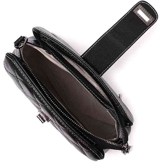 Чудова сумка для стильних жінок із натуральної шкіри Чорна (Vintage) Київ