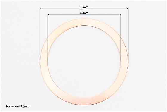Прокладка головки циліндра 6V, к-кт 2шт, (мідь) Київ