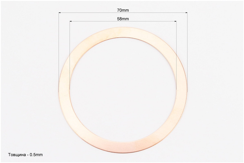 Прокладка головки циліндра 6V, к-кт 2шт, (мідь) Київ - фото 2