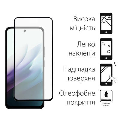 Стекло защитное Dengos Full Glue Xiaomi Redmi 15 Black (TGFG-416) Винница - изображение 2
