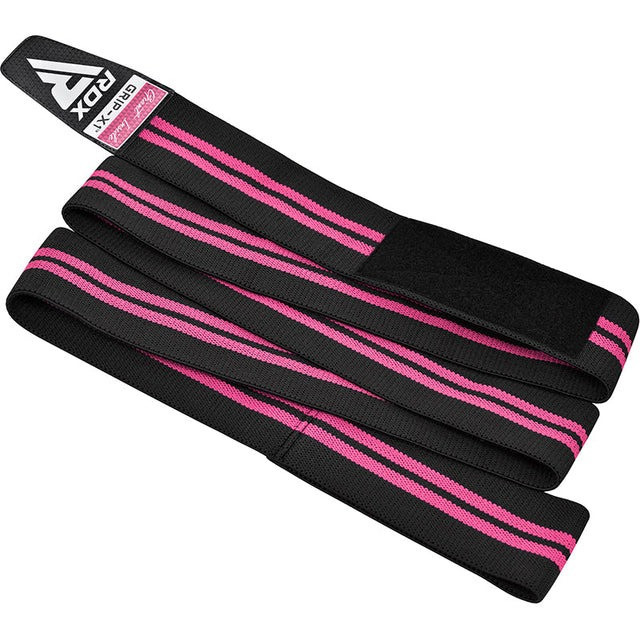 Бинти на коліна RDX GYM KNEE WRAP R11 BLACK/PINK Каменское - изображение 4