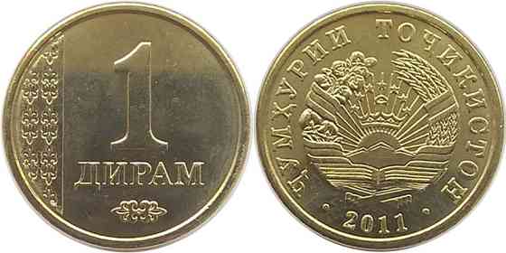 Таджикистан 1 Dirams 2011 UNC Полтава