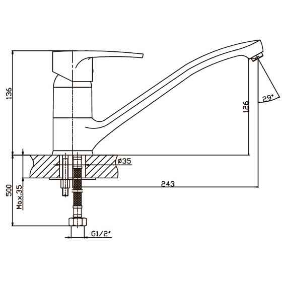 Кухонний змішувач Haiba Ceba 012 HB0033 Харків