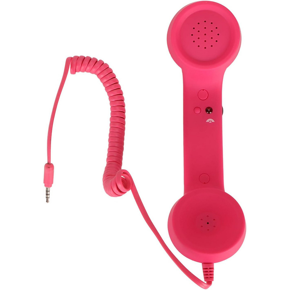Гарнитура-трубка RESTEQ — розовая ретро-трубка для смартфона, телефонная гарнитура с разъемом 3.5 мм Киев - изображение 4