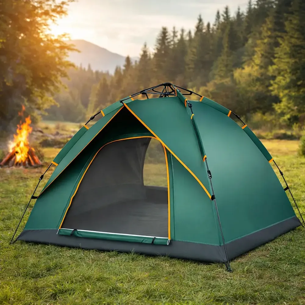 Палатка 4-местная автоматическая 210х200х135 см / Палатка для кемпинга на два входа Коломыя - изображение 2