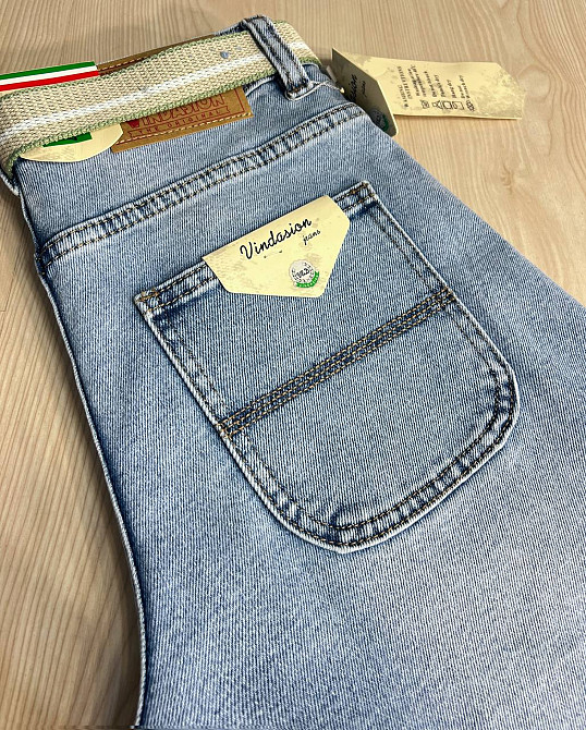 Шорти жіночі джинсові Vindasion 4059 бермуди подовжені з поясом-хусткою блакитні, блакитний, 25, 25, 65 см, 98 см Київ - фото 8