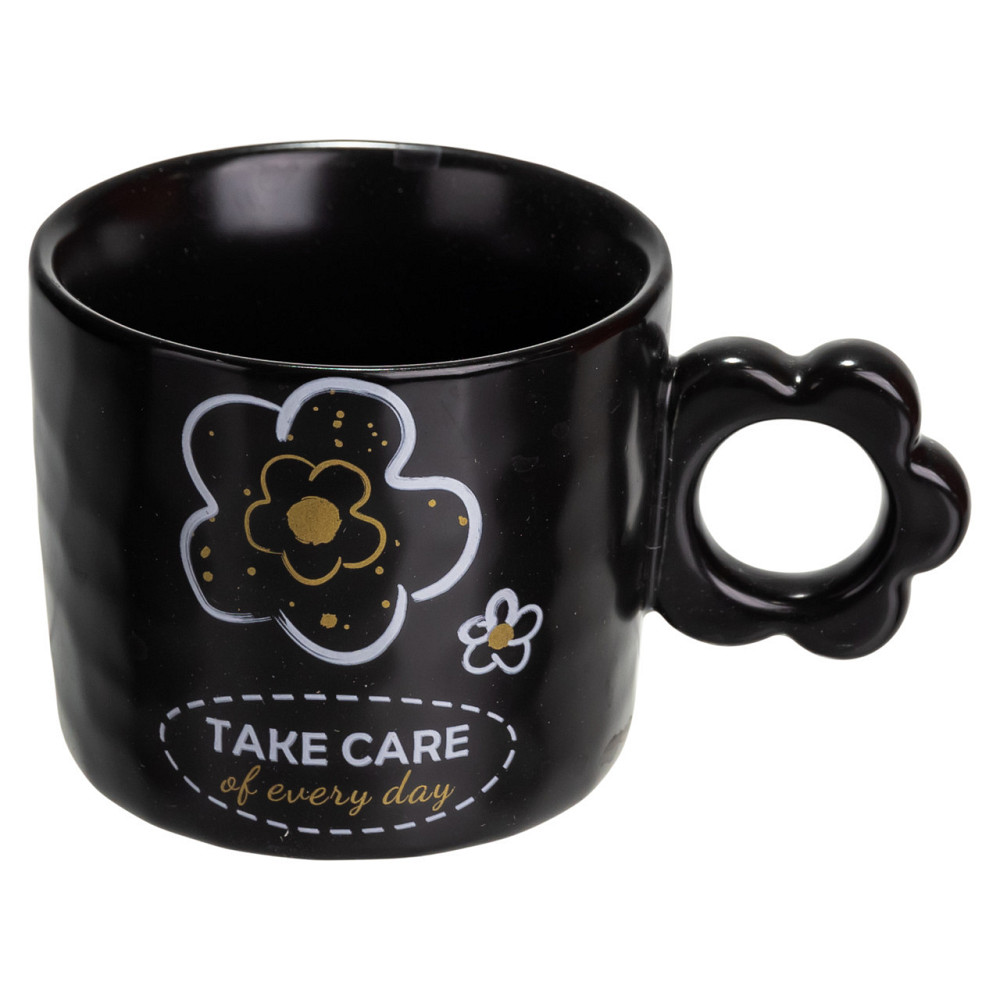 Оригинальная черная фарфоровая кружка для чая и кофе Киев - изображение 4