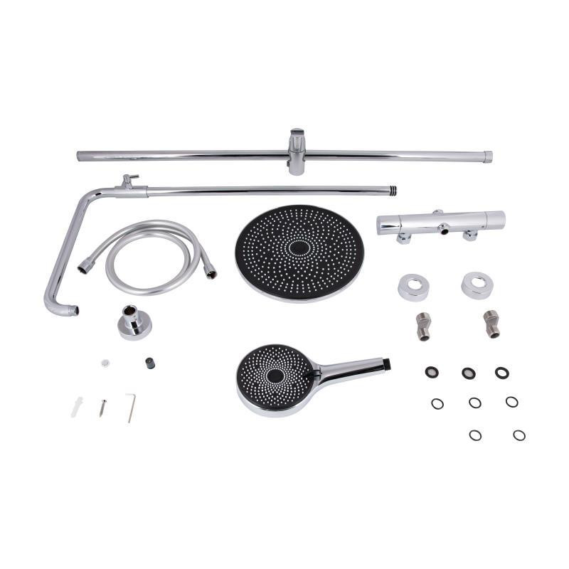 Душова система універсальна Qtap Sloup термостатична на два споживачі QTSL57103ONC Chrome, Латунь Харків - фото 8