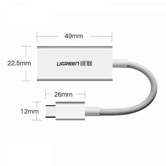 Перехідник USB-C to DisplayPort Adapter MM130 UGREEN Білий (40372) Киев