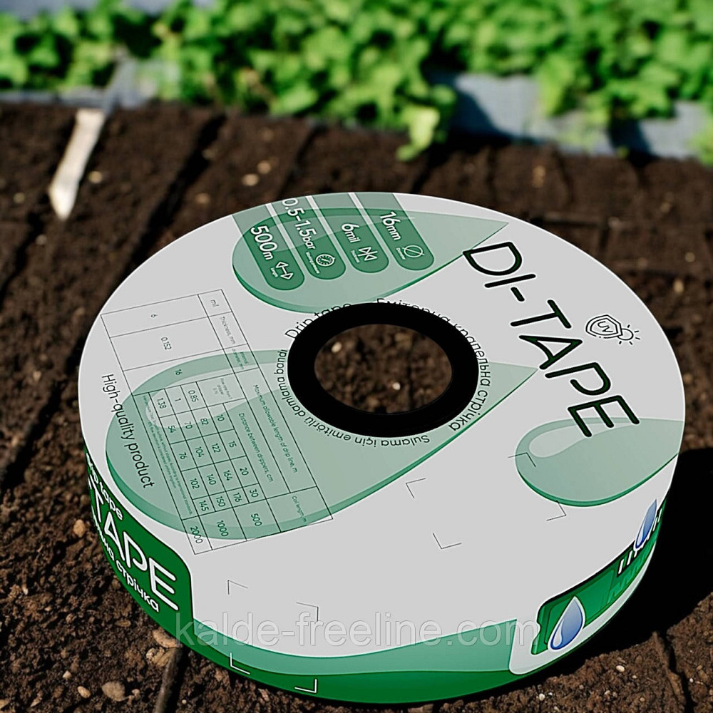 Крапельна стрічка емітерна Di-Tape крапельниці через 15 см витрата 1,00 л/год, довжина 1000 м (DI-15-1000) Харків - фото 7