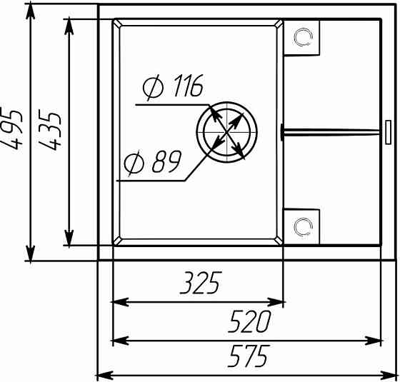 VALESO Гранітна мийка VALESO 5850 REYNA матова Топаз Київ