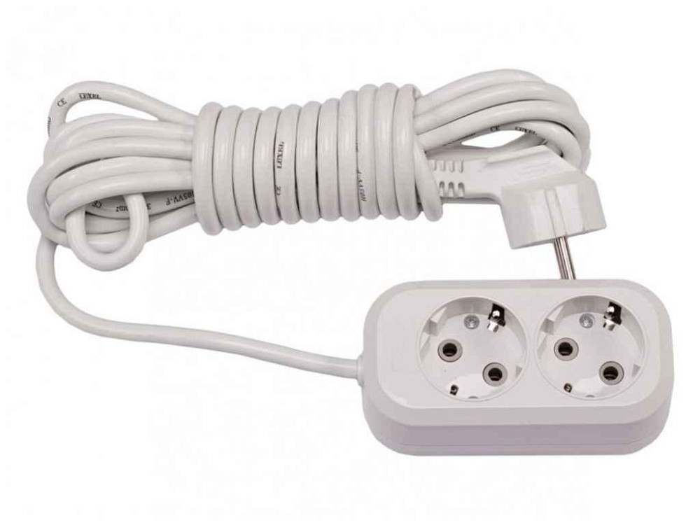 Подовжувач 5м 2 гнізда земля 7115 ТМ LUXEL Solmir Київ - фото 1