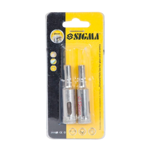 Коронка алмазна по керамиці та склу d12мм SIGMA Житомир