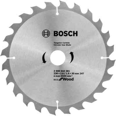 Диск пильний Bosch пиляльний Eco for Wood 230x30-24T (2.608.644.381) Вінниця