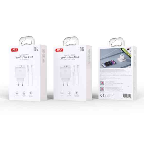 Мережевий зарядний пристрій XO L139 1USB-A 45W+2USB-C 65W + Type-c кабель білий Львів