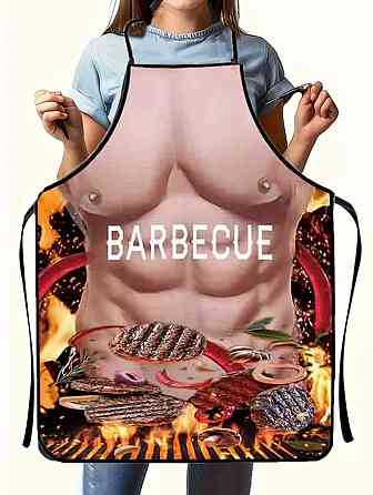 Прикольний фартух Barbecue 80 на 60 см різнобарвний Київ
