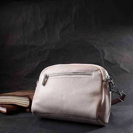 Маленька повсякденна сумка для жінок із натуральної шкіри Vintage 22323 Біла Київ