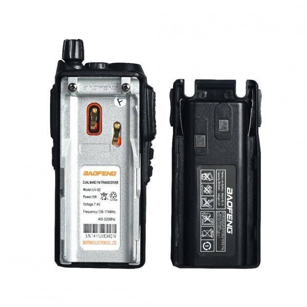 Портативна рація Baofeng UV-82 5W Li-ion UHF/VHF (Чорний) Вінниця - фото 3