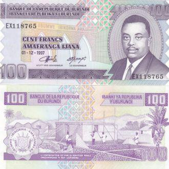 Burundi Бурунди - 100 Francs 1997 UNC Полтава - изображение 1